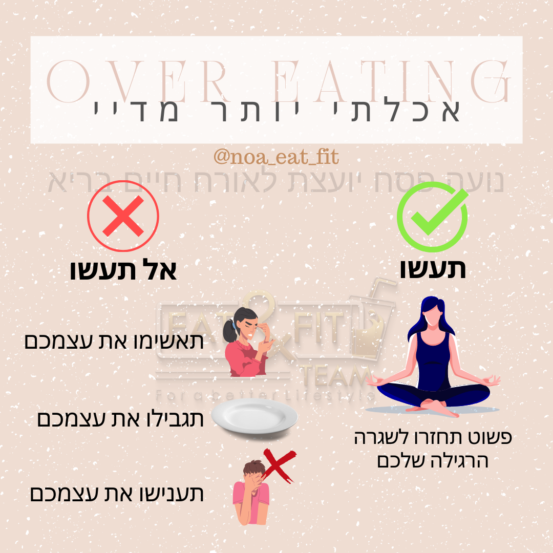 אכלתי יותר מדיי